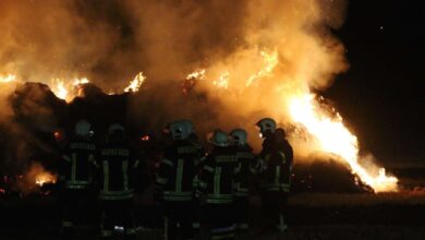 Bernau, Blitzeinschlag, Feuerwehr, Brand, Feuer