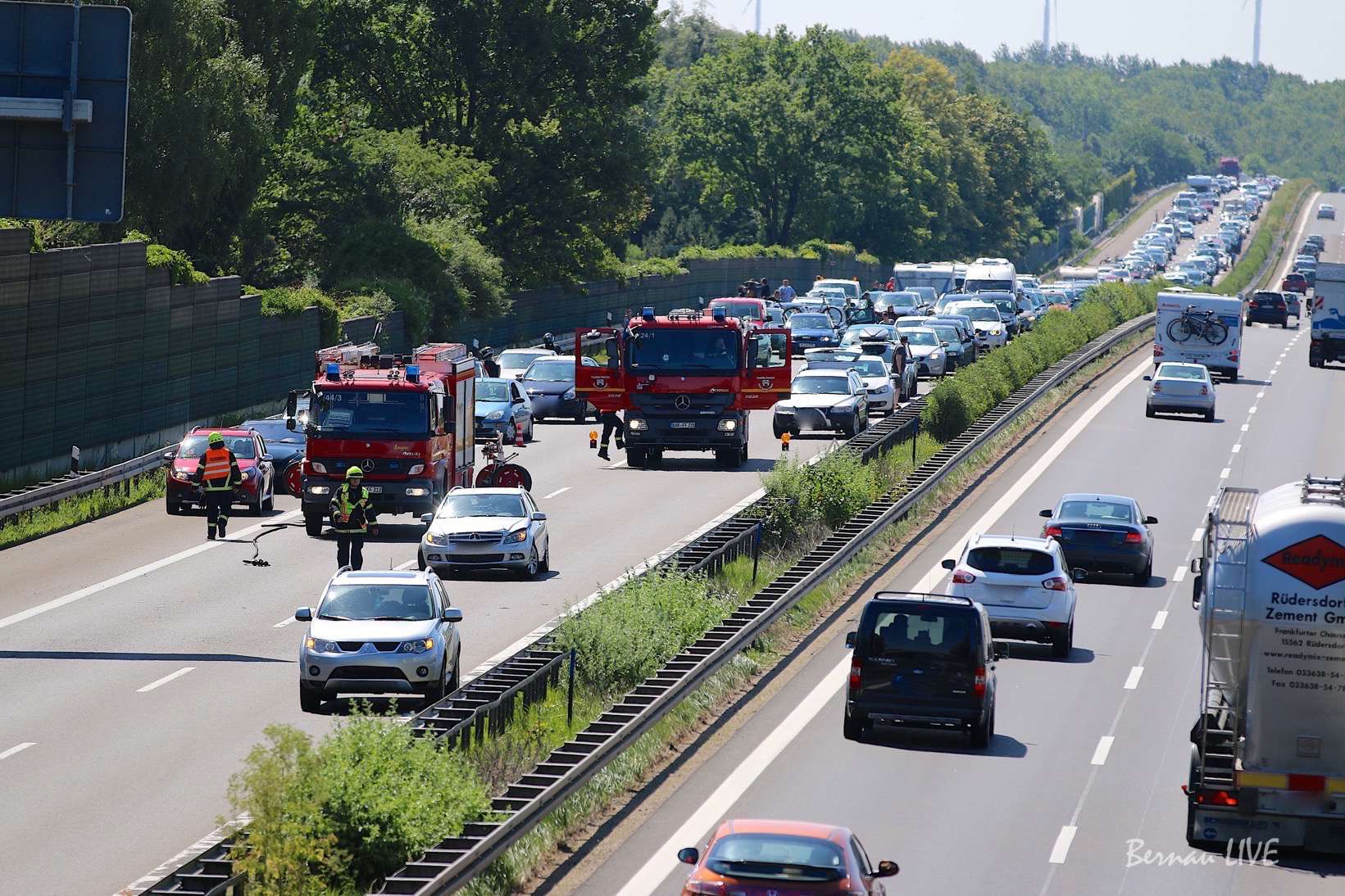 Unfall A11, Verkehrsmeldung, Bernau, Barnim, Bernau LIVE, Feuerwehr, Polizei