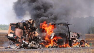 Brand in Rüdnitz, Feuerwehr, Traktorbrand, Barnim, Biesenthal, Feuerwehr, Bernau LIVE, Feuerwehr Biesenthal,