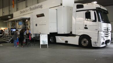 Bernau, Barnim, Bundestag, Infomobil, Politik, Bernau bei Berlin, Barnim