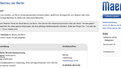 Maerker-Portal: Kummerkasten für Bernau ist online