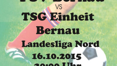 FSV Bernau e.V. gegen TSG Einheit Bernau - Freikarten!