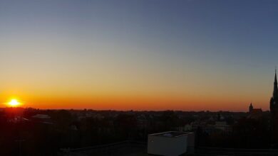 Bernau: Sonnenuntergang zum Feierabend
