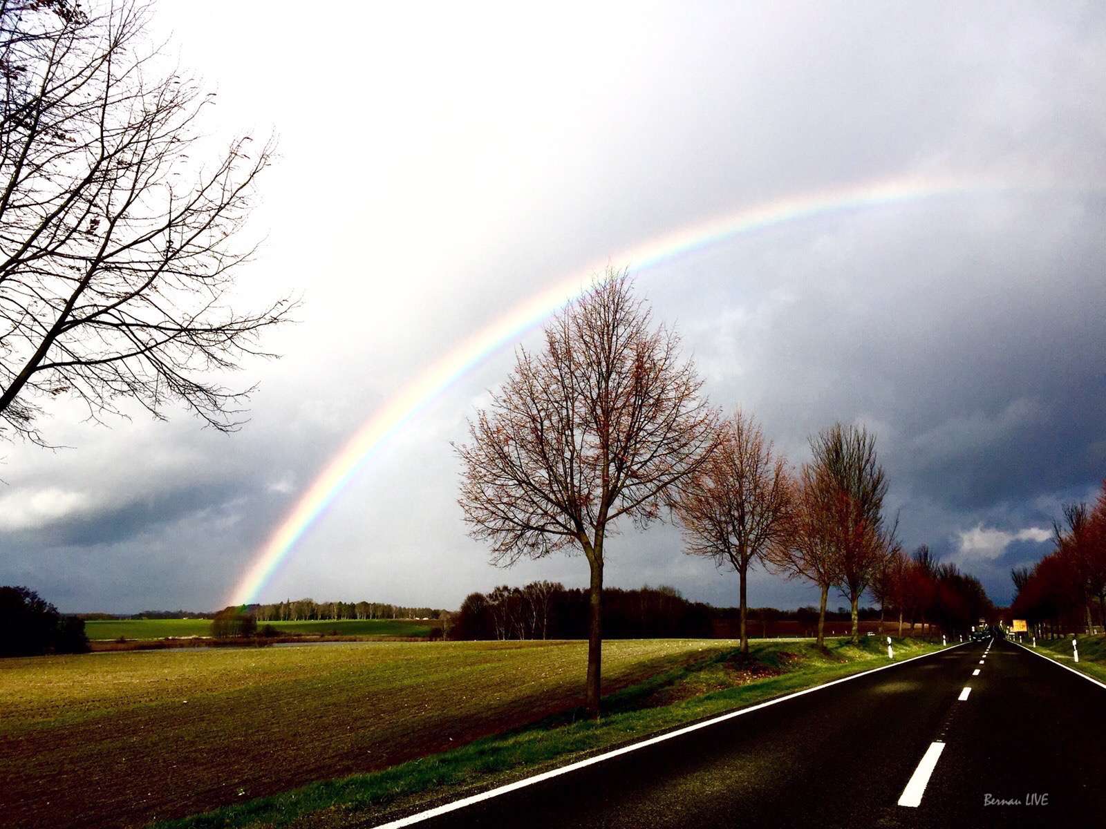 Regenbogen - Gerade auf dem Weg nach Biesenhal