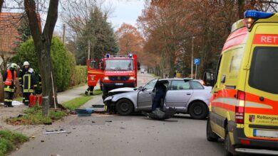 Verkehrsunfall in Albertshof - Bernau