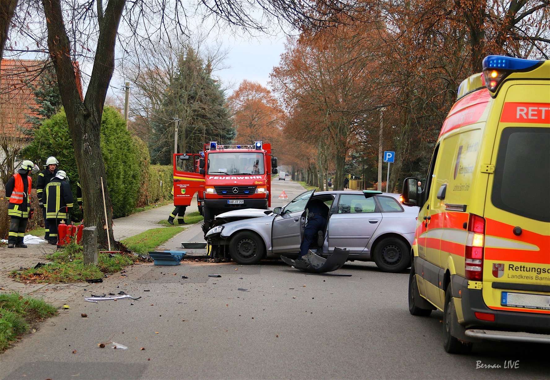 Verkehrsunfall in Albertshof - Bernau