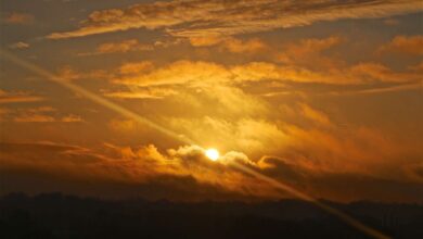 Sonnenuntergang zum Feierabend