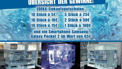 Tolle Aktion im E-Center Bernau - Errubbelt Euch eisige Preise! Zur Zeit und noch bis zum 31.12. 2015 könnt Ihr Euch im E-Center Bernau zahlreiche Gutscheine oder sogar ein Handy aus einem Eisquader freirubbeln.
