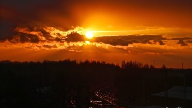 Bernau: Sonnenuntergang zum Feierabend