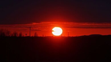 Bernau: Sonnenuntergang