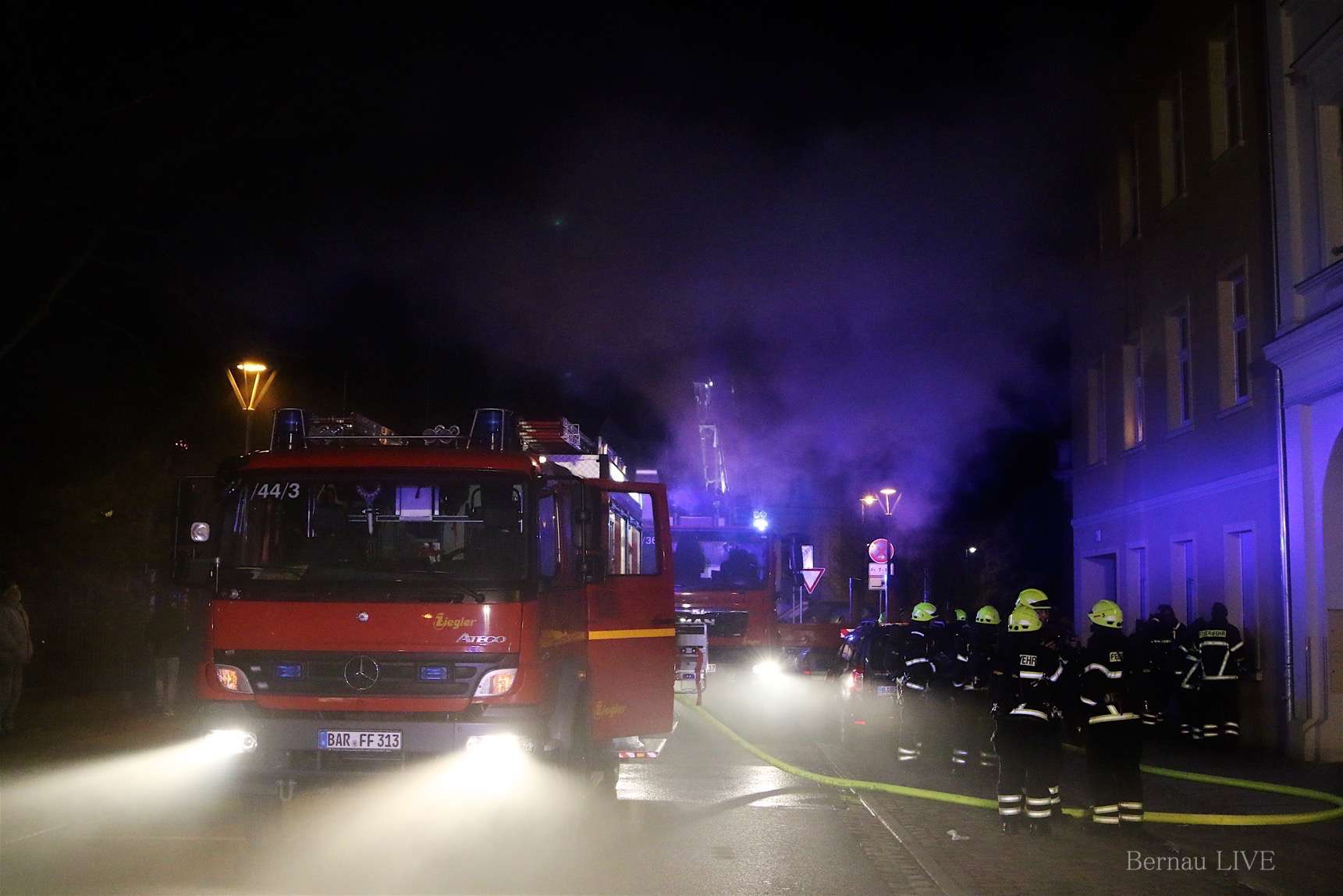 Bernau: Grosseinsatz der Feuerwehren und Rettungskräfte