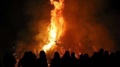Osterfeuer in Biesenthal, Ladeburg, Stolzenhagen