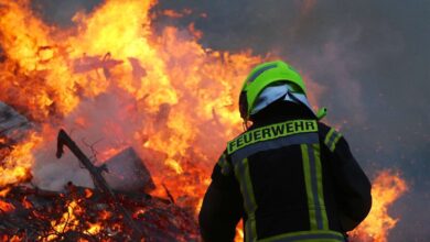 Osterfeuer in Lanke