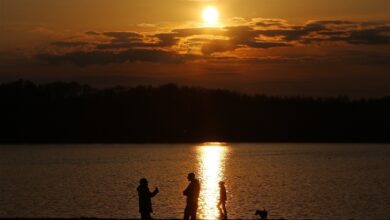 Sonnenuntergang am Gorinsee