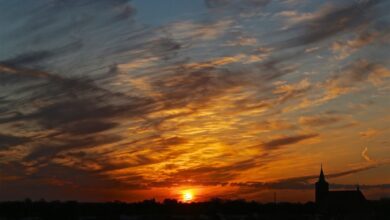 Sonnenuntergang über Bernau
