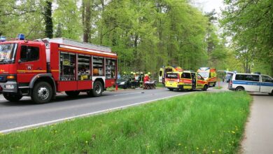 Bernau: Verkehrsunfall Wandlitzer Chaussee - Feuerwehr Bernau