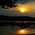 Das (Strandbad) und der Große Wukensee heute Abend beim RBB (TV) 20 Strandbad Wukensee - Sonnenuntergang