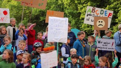 Demo an der Grundschule in Zepernick