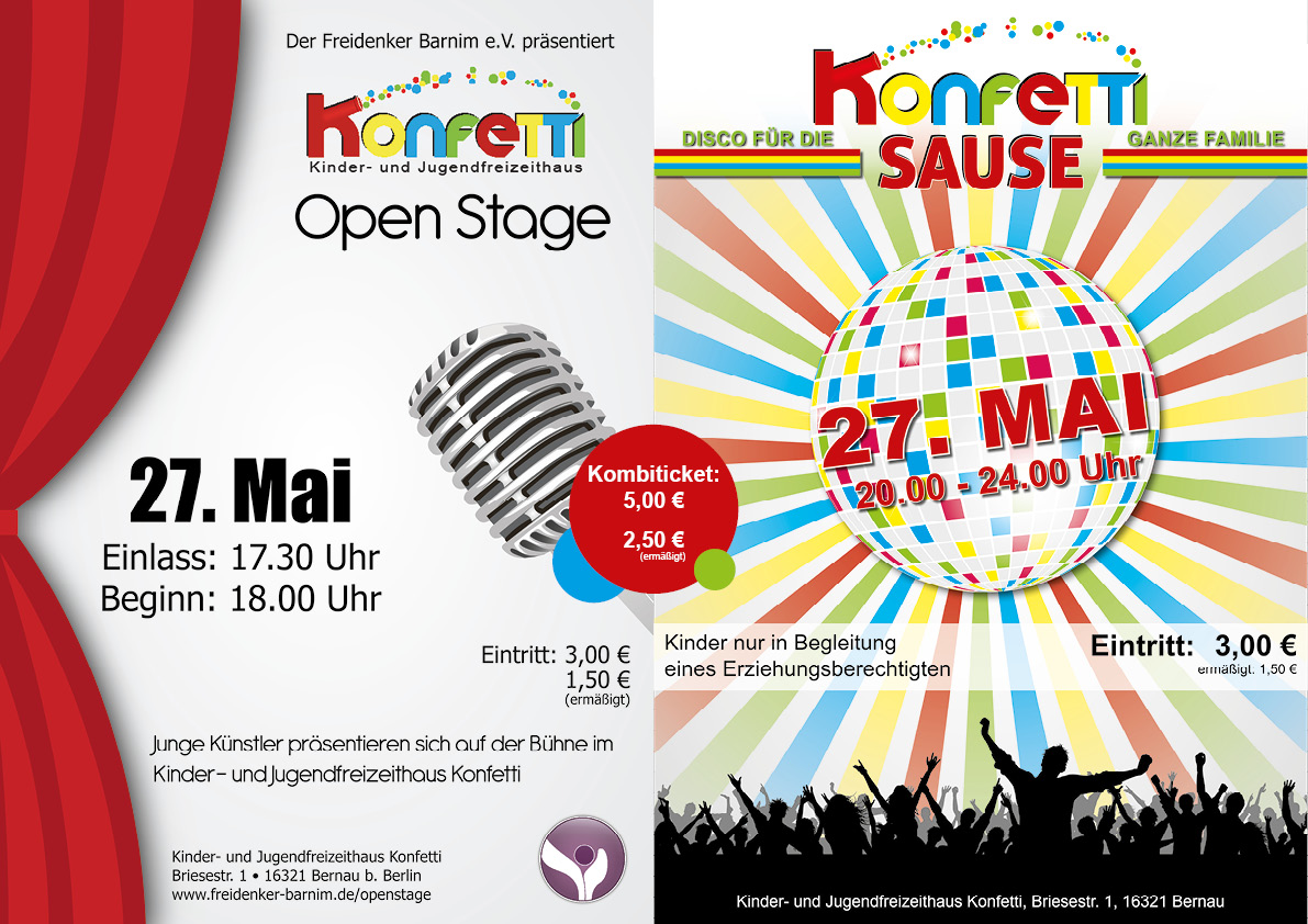 Bernau: Open Stage und Konfetti Sause