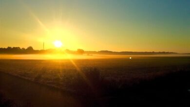 Bernau - Sommer - Sonnenaufgang mit Nebel