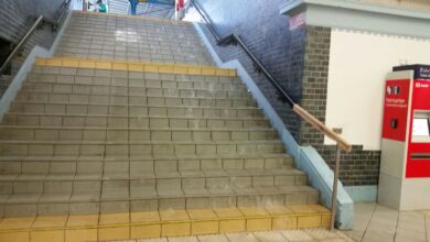 Bernau: Bahnhof (mal wieder) unter Wasser