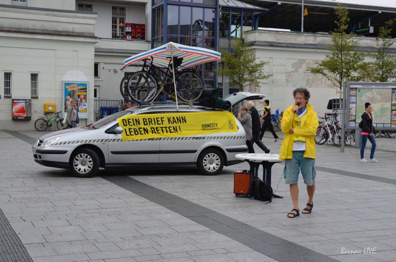20. Radtour für die Menschenrechte - Zwischenstopp in Bernau