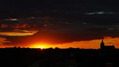 Bernau: Sonnenuntergang - St. Marien Kirche