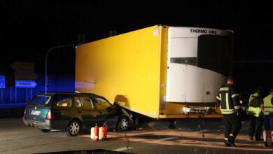 Blumberg: Schwerer Unfall - LKW-Zugmaschine verlor seinen Auflieger