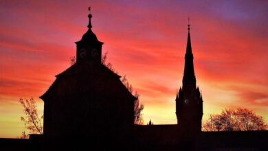 Bernau - Barnim: Mit traumhaftem Sonnenaufgang in den heutigen Tag