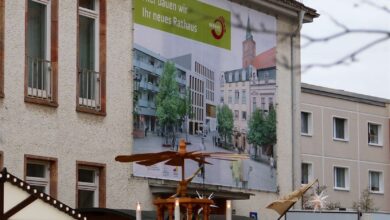 Stadt Bernau informiert in einer Ausstellung zum Rathausneubau