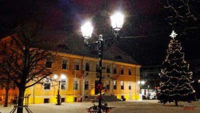 Bernau: Winter am Bernauer Marktplatz - Euch einen schönen Abend