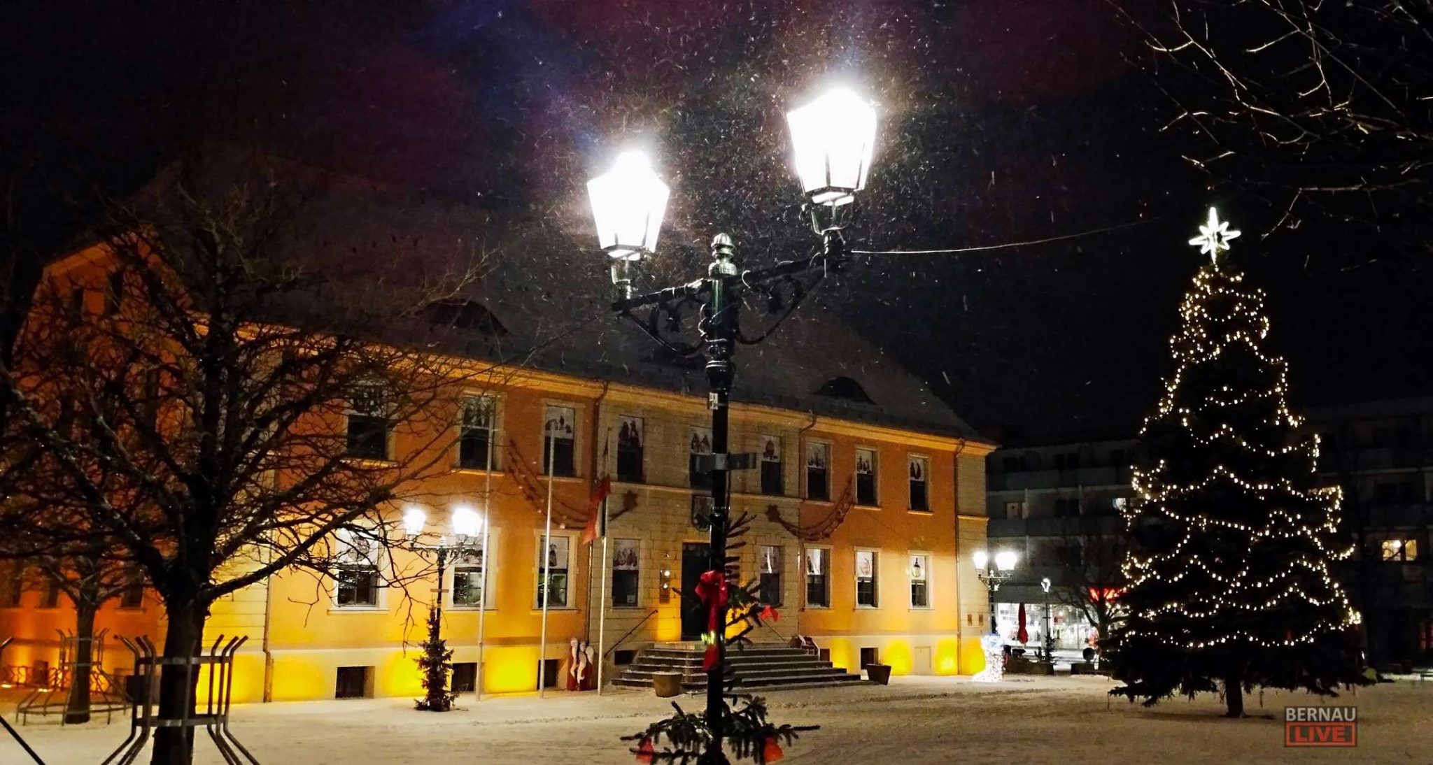 Bernau: Winter am Bernauer Marktplatz - Euch einen schönen Abend