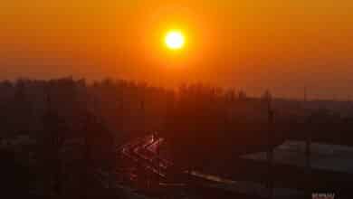Bernau: Ein bisschen Sonnenuntergang zum heutigen Feierabend