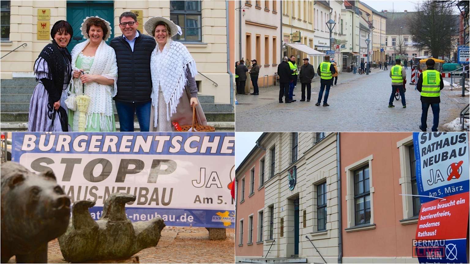 Buntes Wahltreiben zum Rathausneubau in Bernau