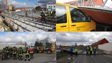 Biesenthal (Barnim): Sturm fegte ein komplettes Dach auf 3 Autos