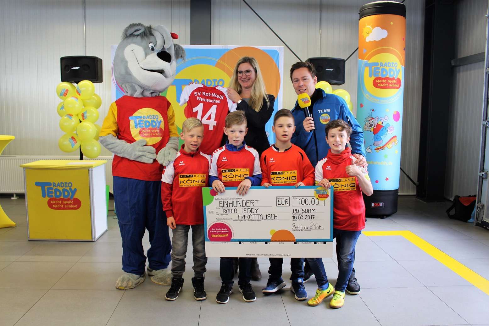 Der große Radio TEDDY-Trikottausch - Glückwunsch nach Werneuchen 3 Der große Radio TEDDY-Trikottausch - Glückwunsch nach Werneuchen