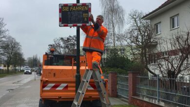 Mobile Geschwindigkeitsmessung im Stadtgebiet Bernau