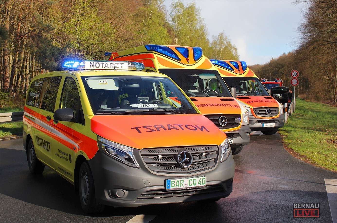 Verkehrsunfälle in Bernau und der A11 fordern mehrere Verletzte