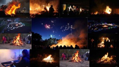 Bernau - Barnim: Zahlreiche Osterfeuer luden zum Verweilen ein