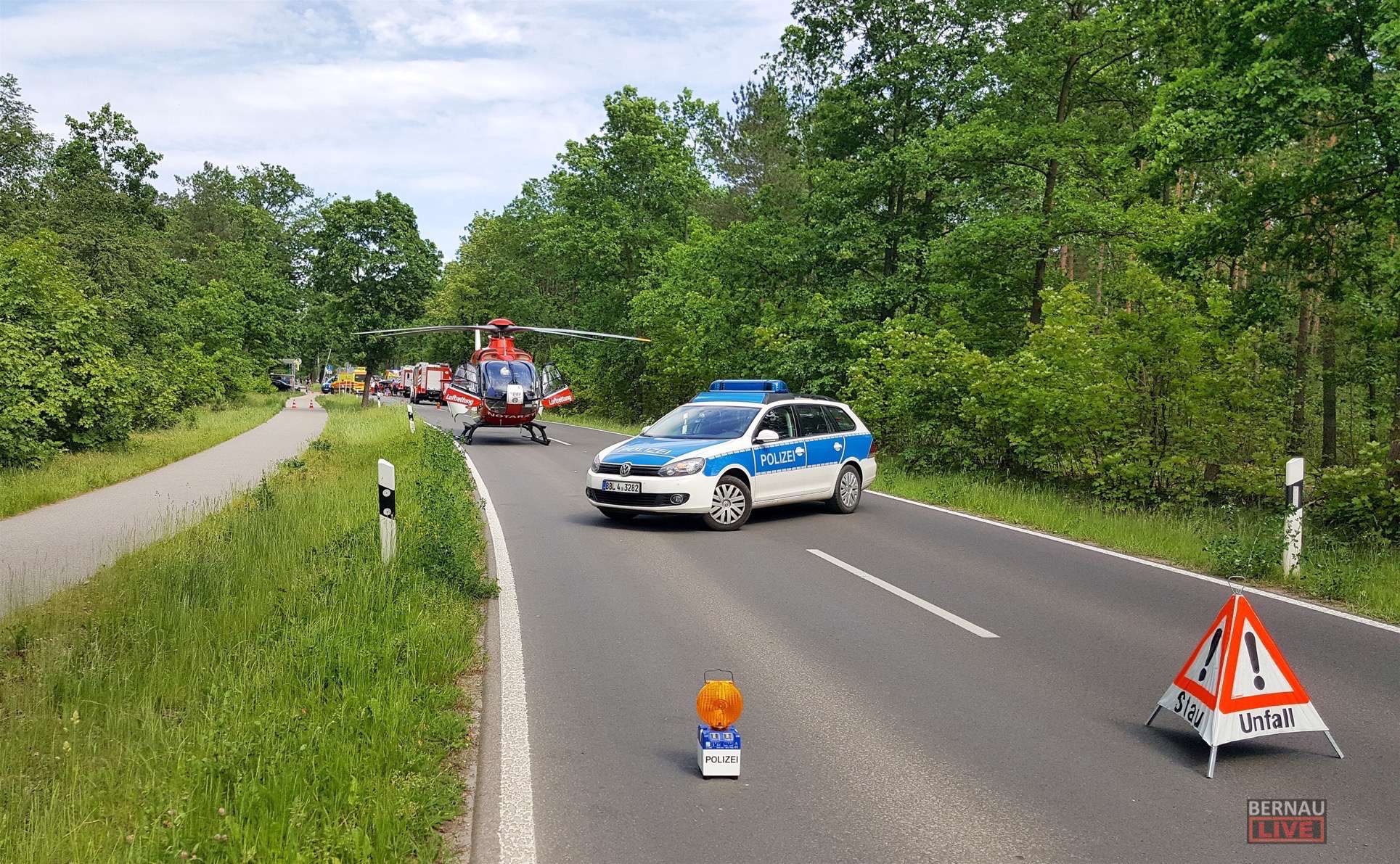 Verkehrshinweis: Vollsperrung Bernauer Damm / Gorinsee