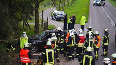 Schwerer Verkehrsunfall zwischen Rüdnitz und Bernau