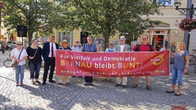 Großaufgebot der Polizei begleitete Demonstrationen in Bernau