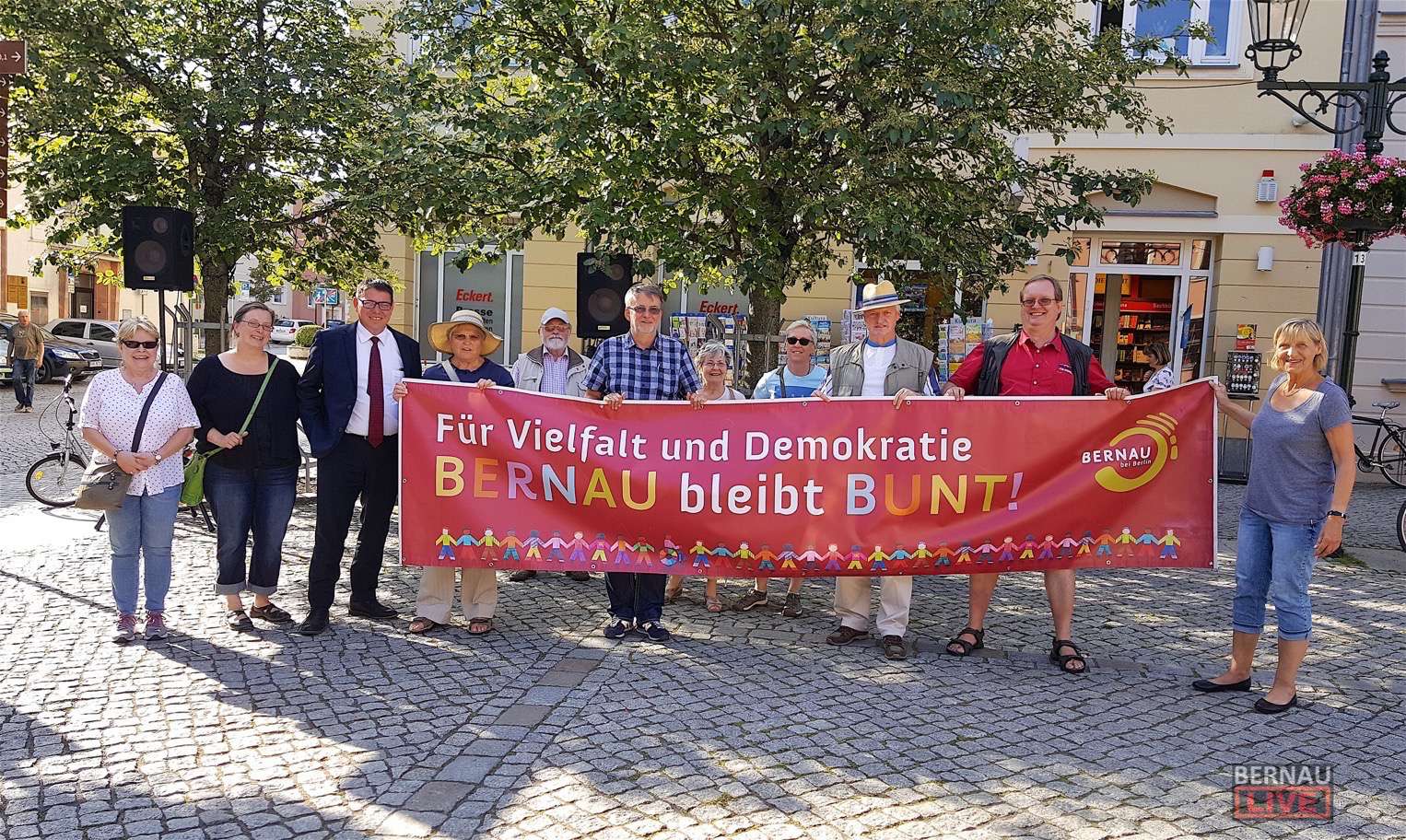 Großaufgebot der Polizei begleitete Demonstrationen in Bernau