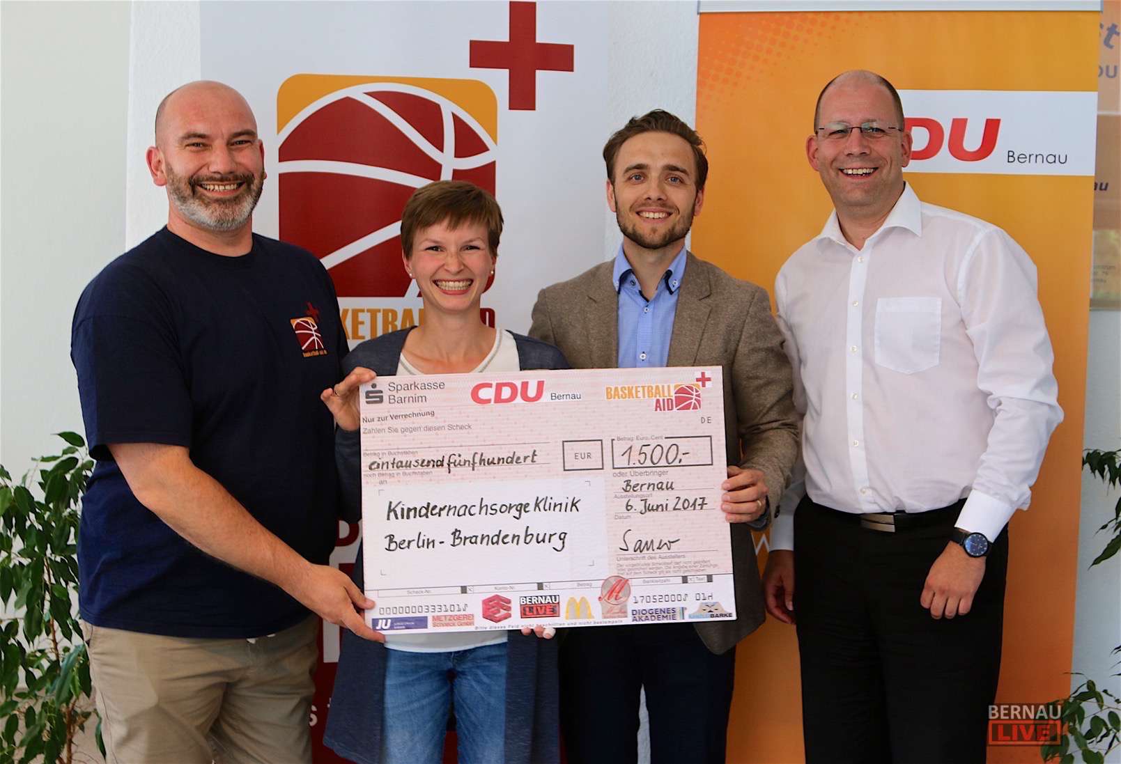 Barnim Charity Cup erspielte 1500 Euro - gestern wurde bezahlt