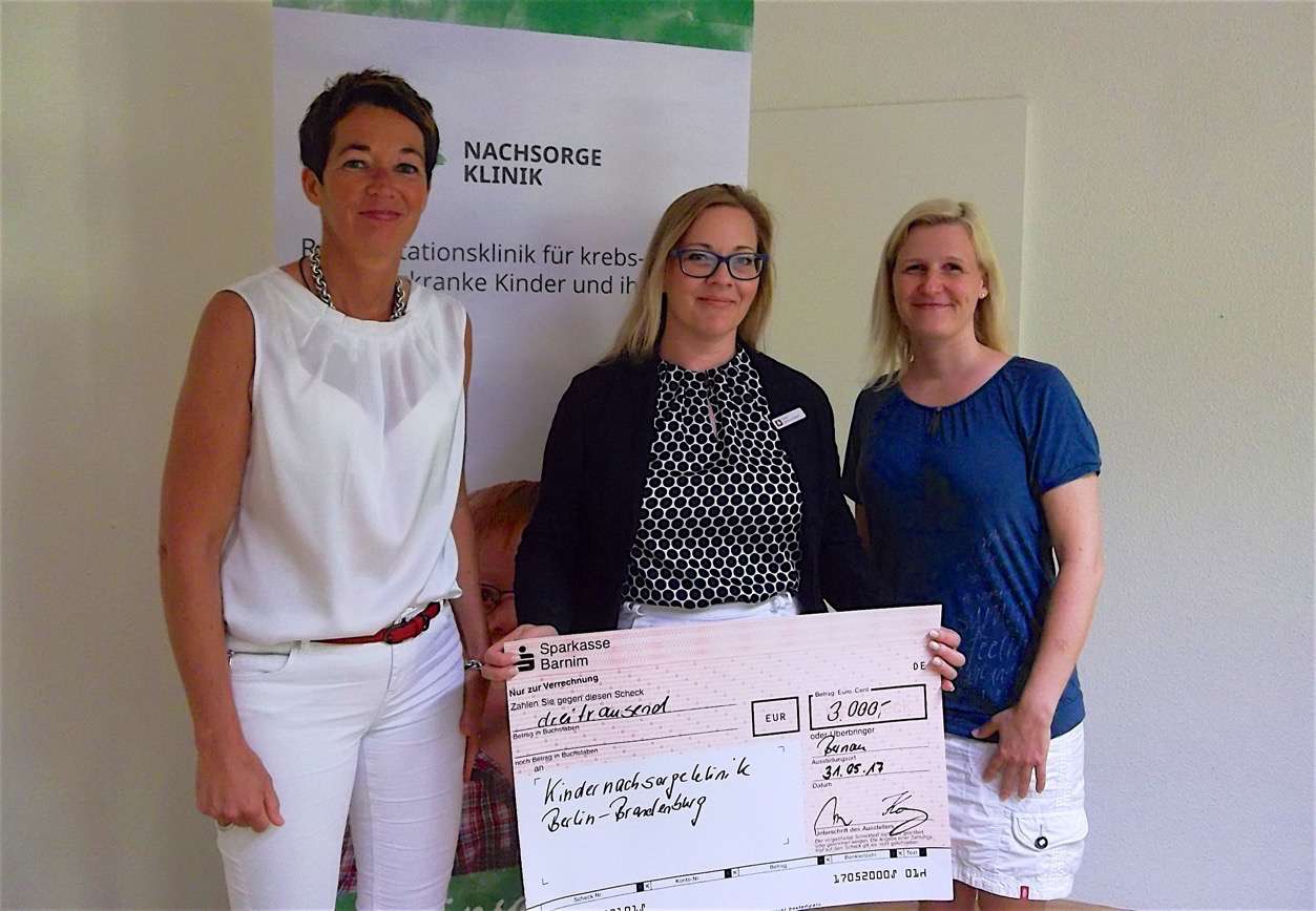 Bernau: 3.000 Euro für die Kindernachsorgeklinik 6 Bernau - Wandlitz: 3.000 Euro für die Kindernachsorgeklinik