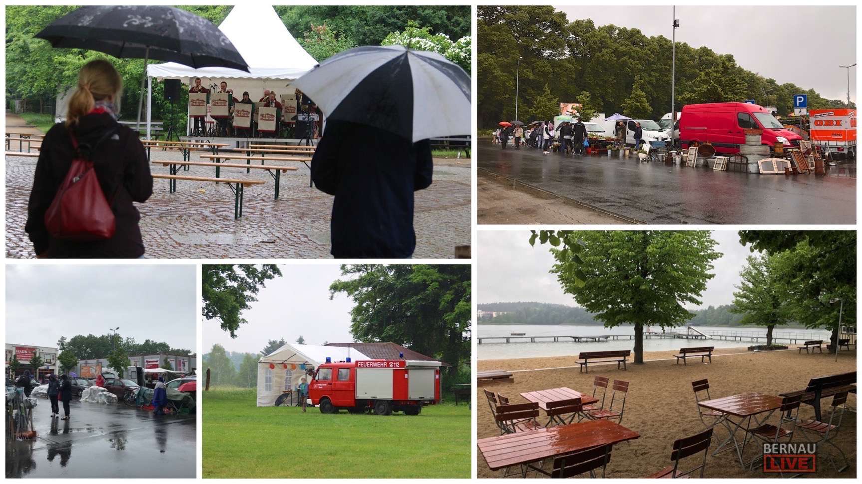 Bernau - Barnim: Regen sorgte für teils leere Veranstaltungen