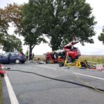 Schrecklicher Verkehrsunfall zwischen Birkholzaue und Blumberg 2 Bernau LIVE