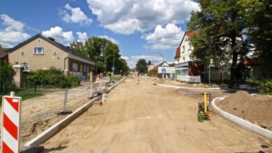 Bernau: Bauarbeiten in Schönow - Langsam geht es voran