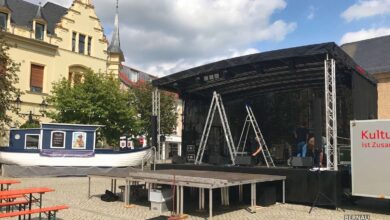 Bernau: Vorbereitungen zur heutigen Gauklernacht in vollem Gange