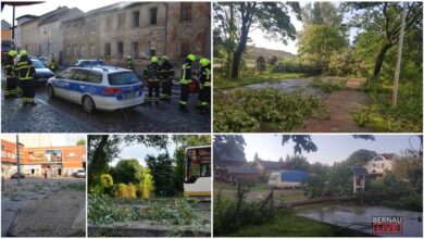 Haus brennt in Bernau - Unwetter verwüstete Schwanebeck